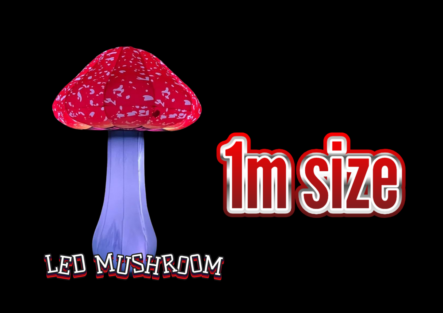 led colour changing inflatable decor mushroom