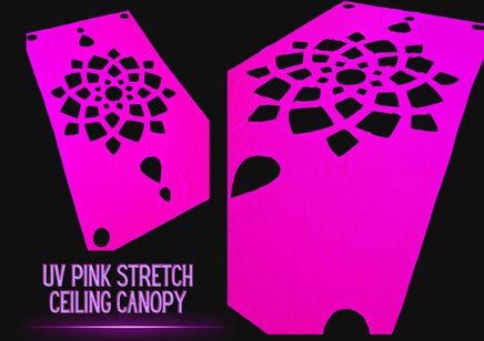 uv pink ceiling canopy glow in the dark decorations