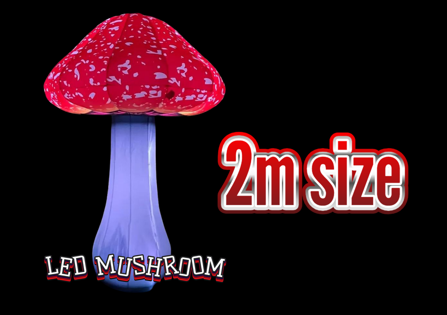 led colour changing inflatable decor mushroom