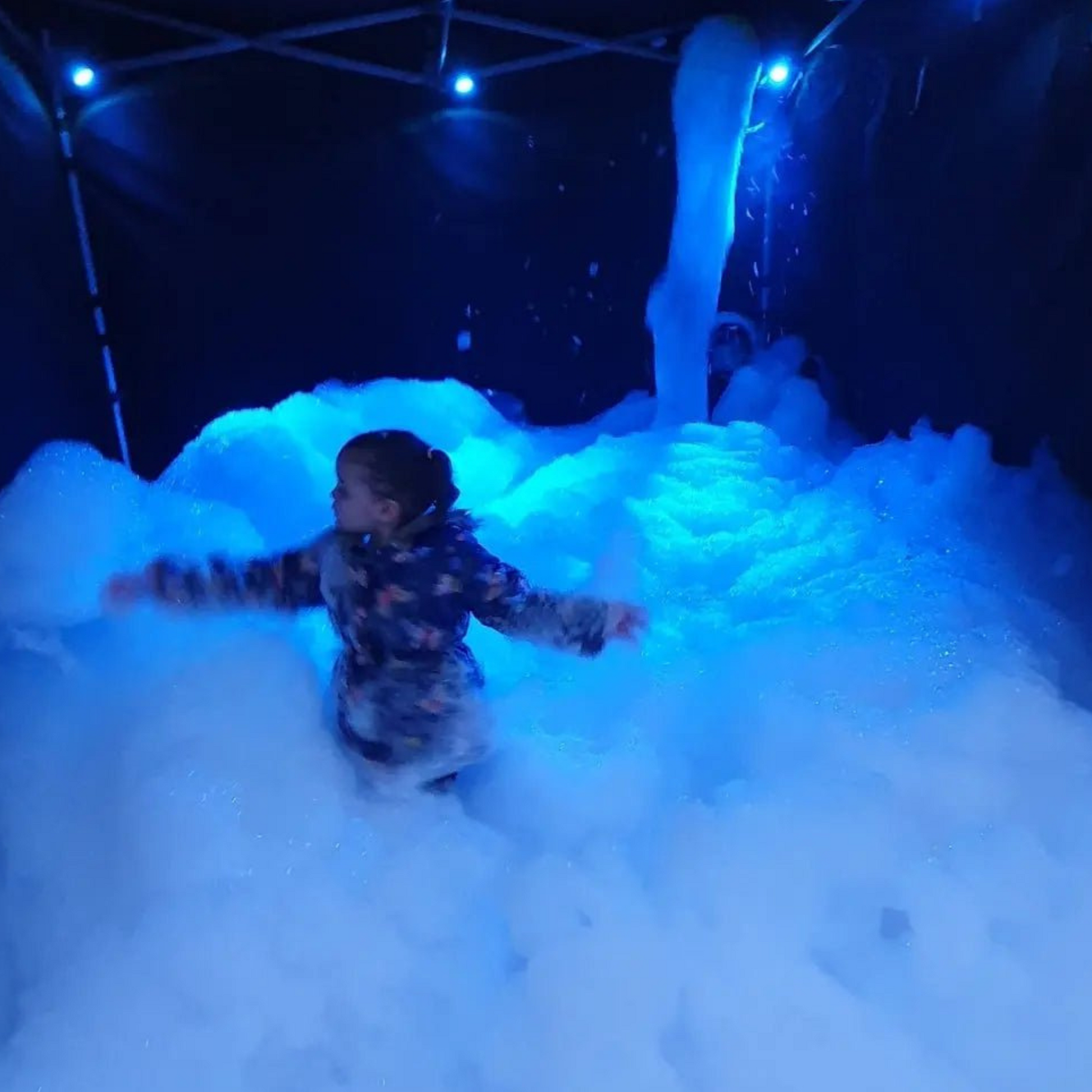 Waterfall foam party 3x3m tent overnight party hire