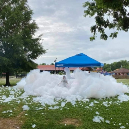 Waterfall foam party 3x3m tent overnight party hire