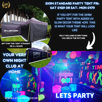 PARTY TENT HIRE -3x9M