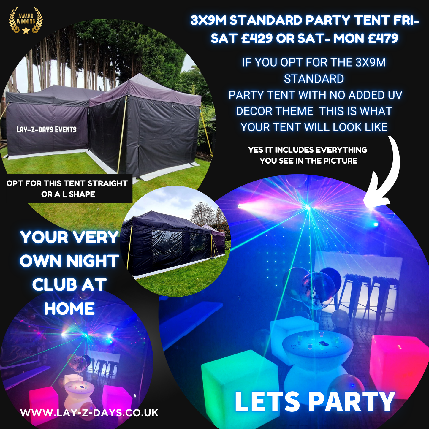 PARTY TENT HIRE -3x9M