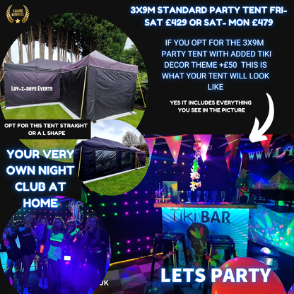 PARTY TENT HIRE -3x9M