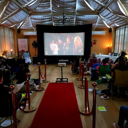 Giant inflatable cinema screen & projector hire Midlands UK