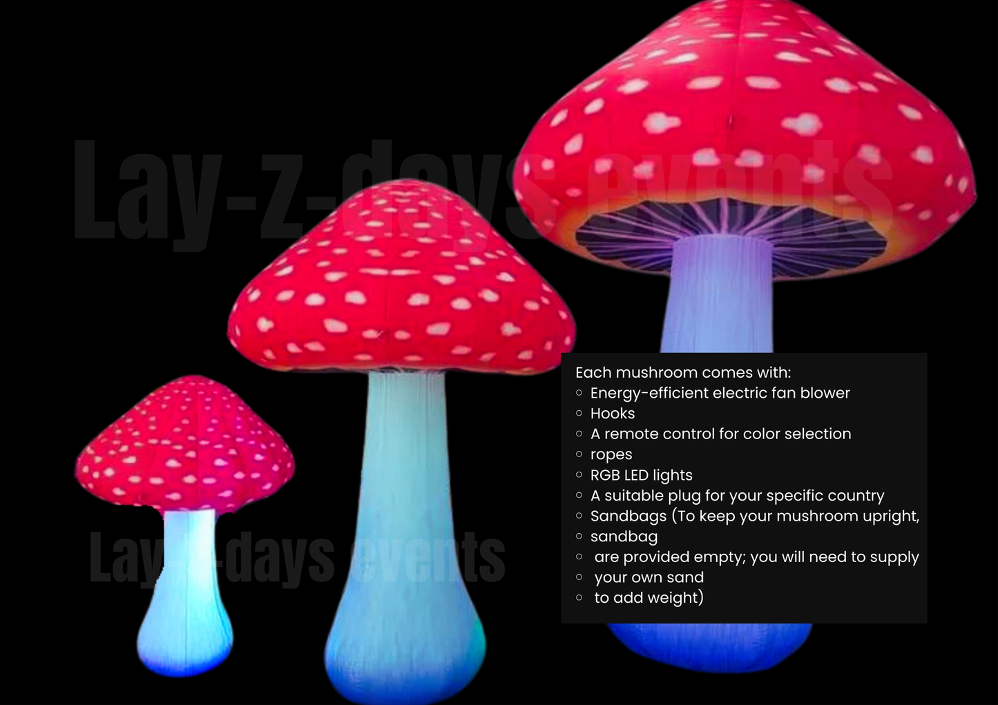 led inflatable Giant mushroom