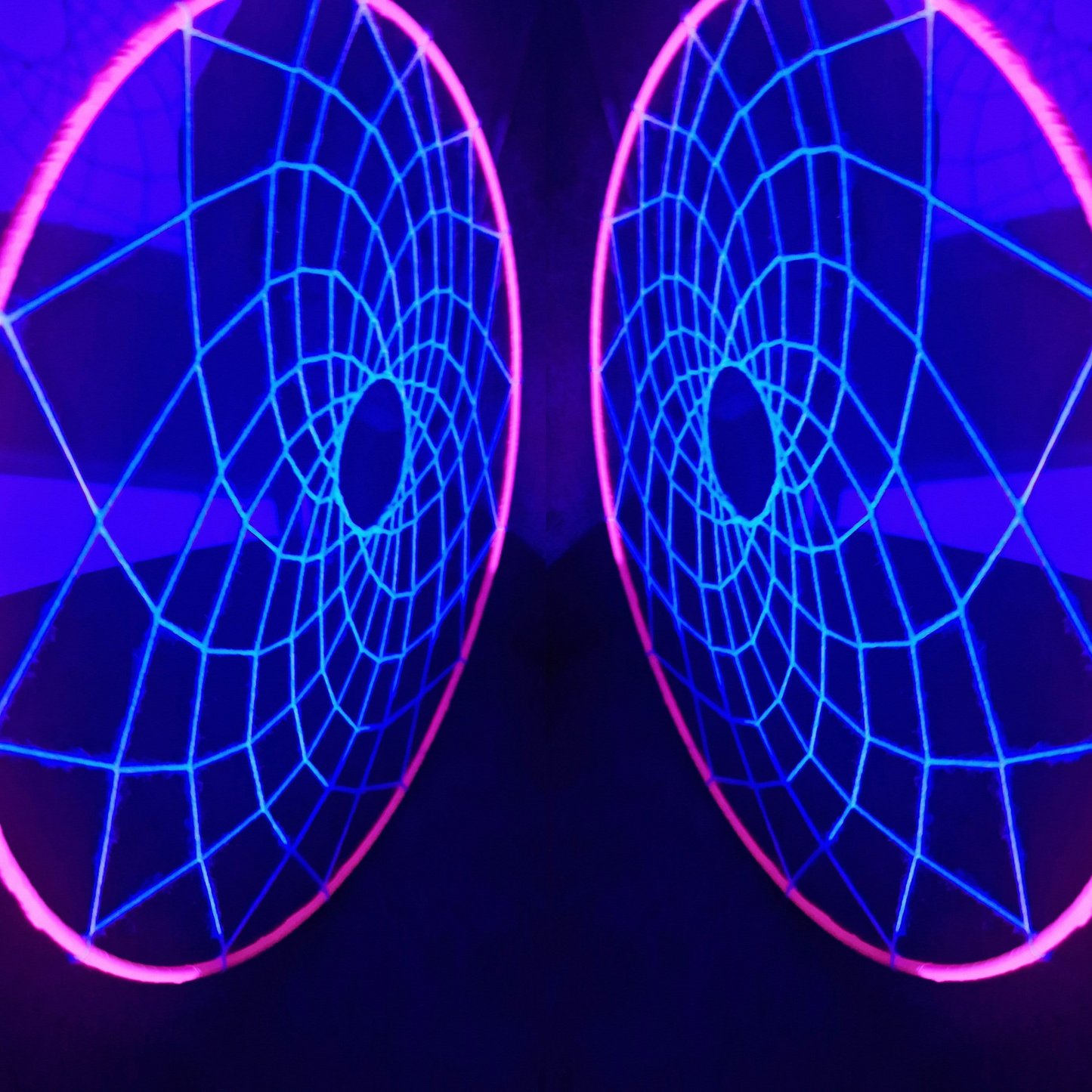 uv decor hanging neon string art glow party props dreamcatcher 