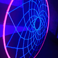uv decor hanging neon string art glow party props dreamcatcher 