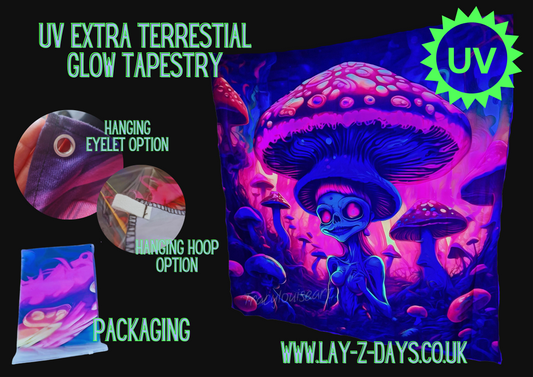 Uv psychedelic Terrestrial blacklight Tapestry