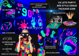 UV Lets party 90s style venue package