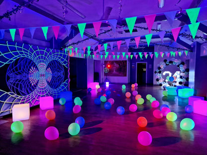 UV Glow in the dark lets party venue package