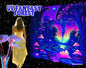 uv mushroom fantasy forest glowing tapestry