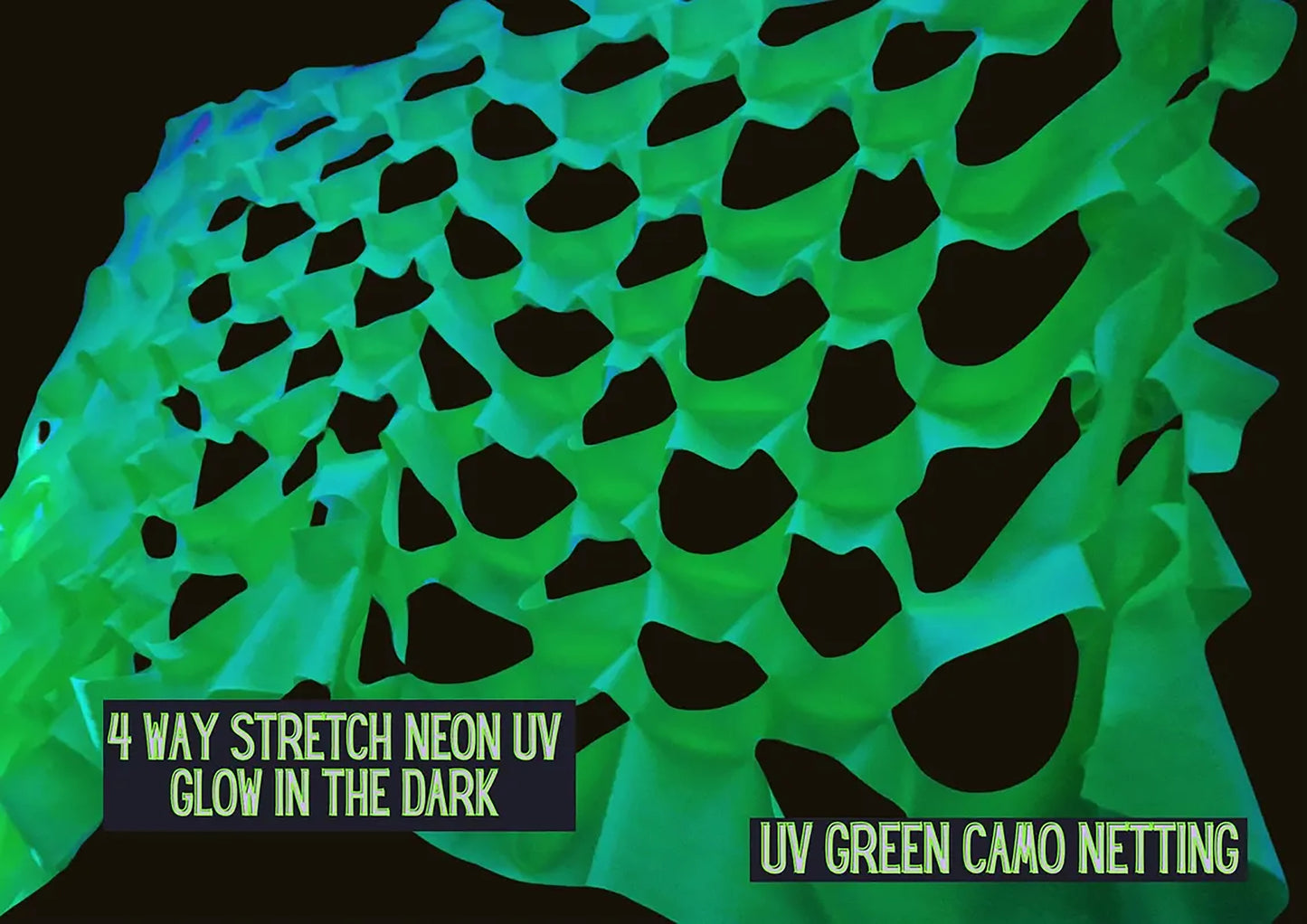 uv reactive  green camo netting party decoration stretch event decor  for ceilings and walls