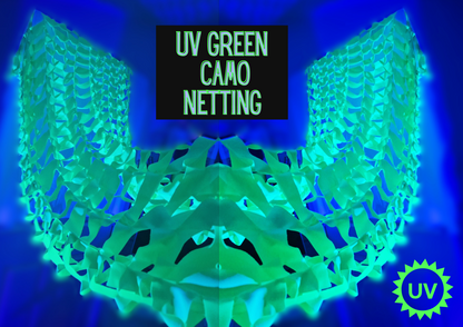 Uv Neon Glow Stretch Camo Netting Decoration