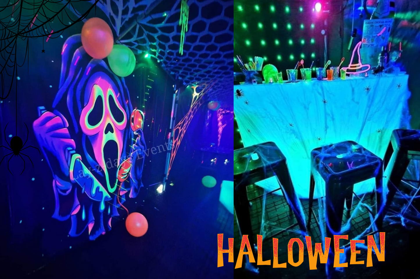 NEW UV Halloween glow in the night decor