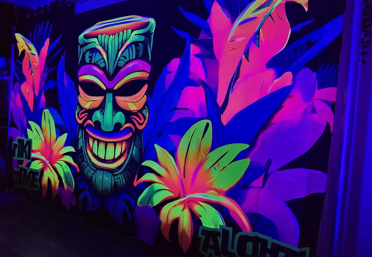 uv tiki party decoration wall hanging tapestry 