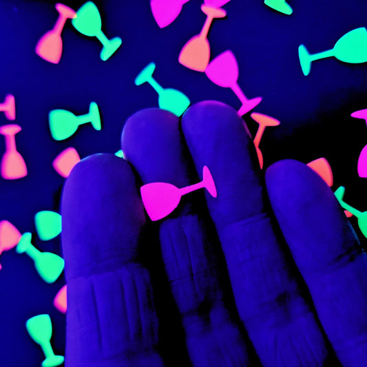 UV polka dot circle neon blacklight confetti