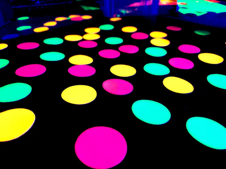 UV polka dot circle neon blacklight confetti