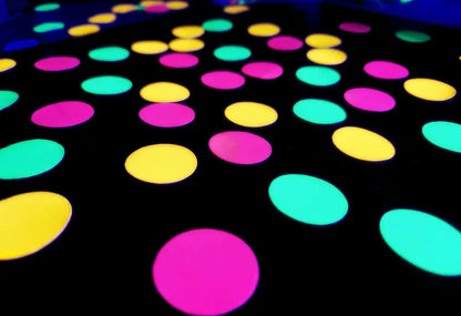 UV polka dot circle neon blacklight confetti