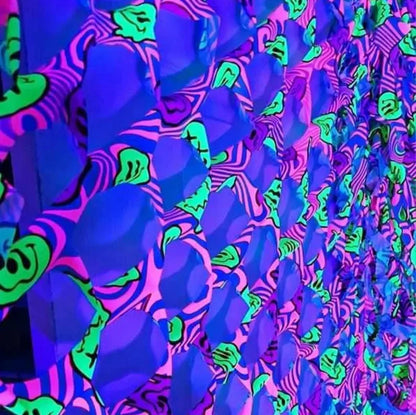 uv stretch camo netting event party decoration ceiling decorations for glow in the dark party