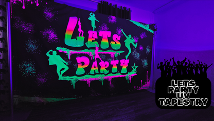 uv party tapestry wall hanging