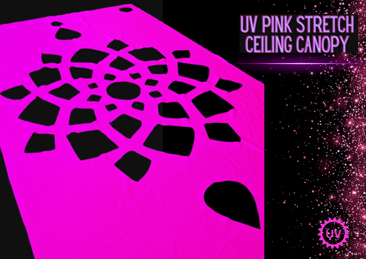 uv pink ceiling canopy glow in the dark decorations