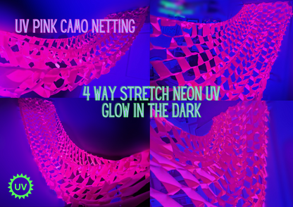 uv glowing camo netting neon decoration