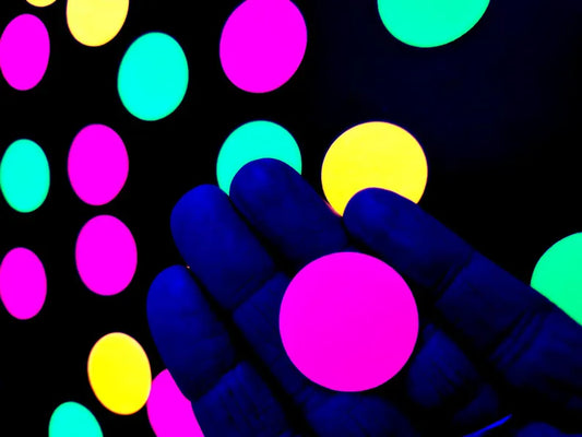 UV polka dot circle neon blacklight confetti