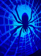 spider wall hanging glow in the dark uv decor
