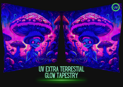 Uv psychedelic Terrestrial blacklight Tapestry