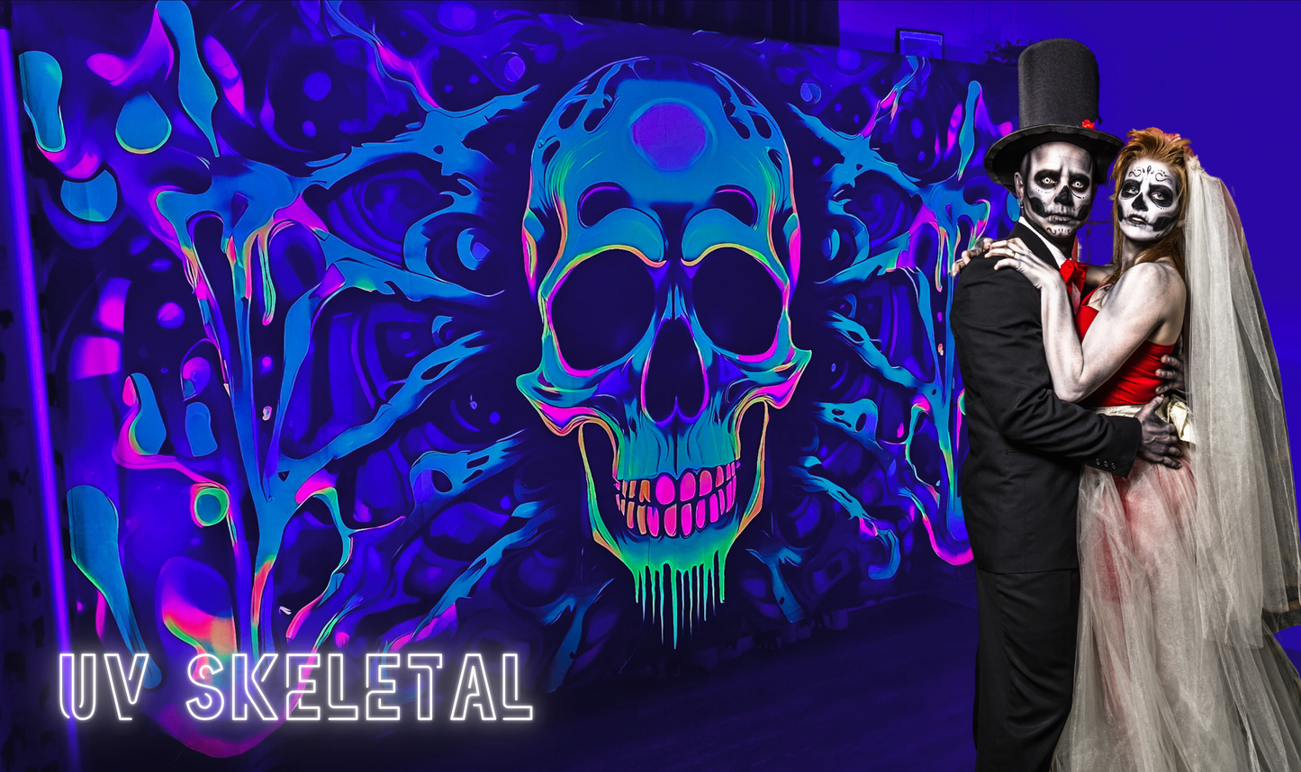 Uv Halloween Skeletal Giant Tapestry