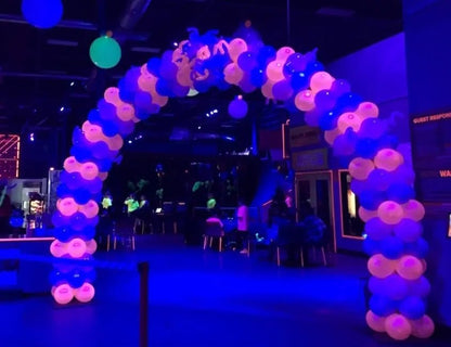 3x4m Uv Glowing Balloon Arch - Lay-z-days Event's™3x4m Uv Glowing Balloon Arch