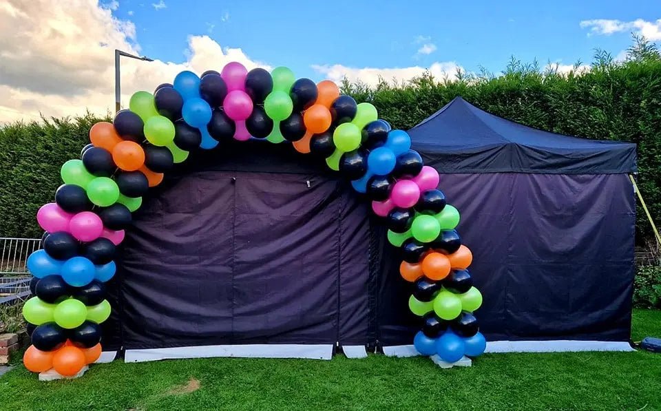 Uv glow in the dark balloon arch Hire Telford Shropshire 