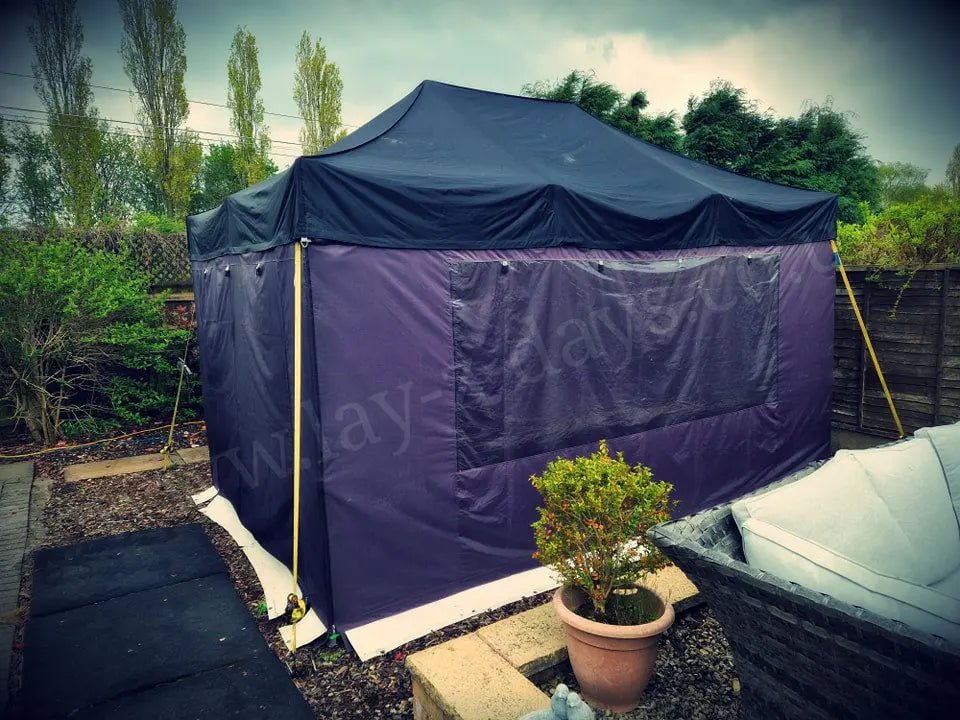 Black 3x4.5m Gala Gazebo Hire - Lay-z-days Event's™Black 3x4.5m Gala Gazebo Hire