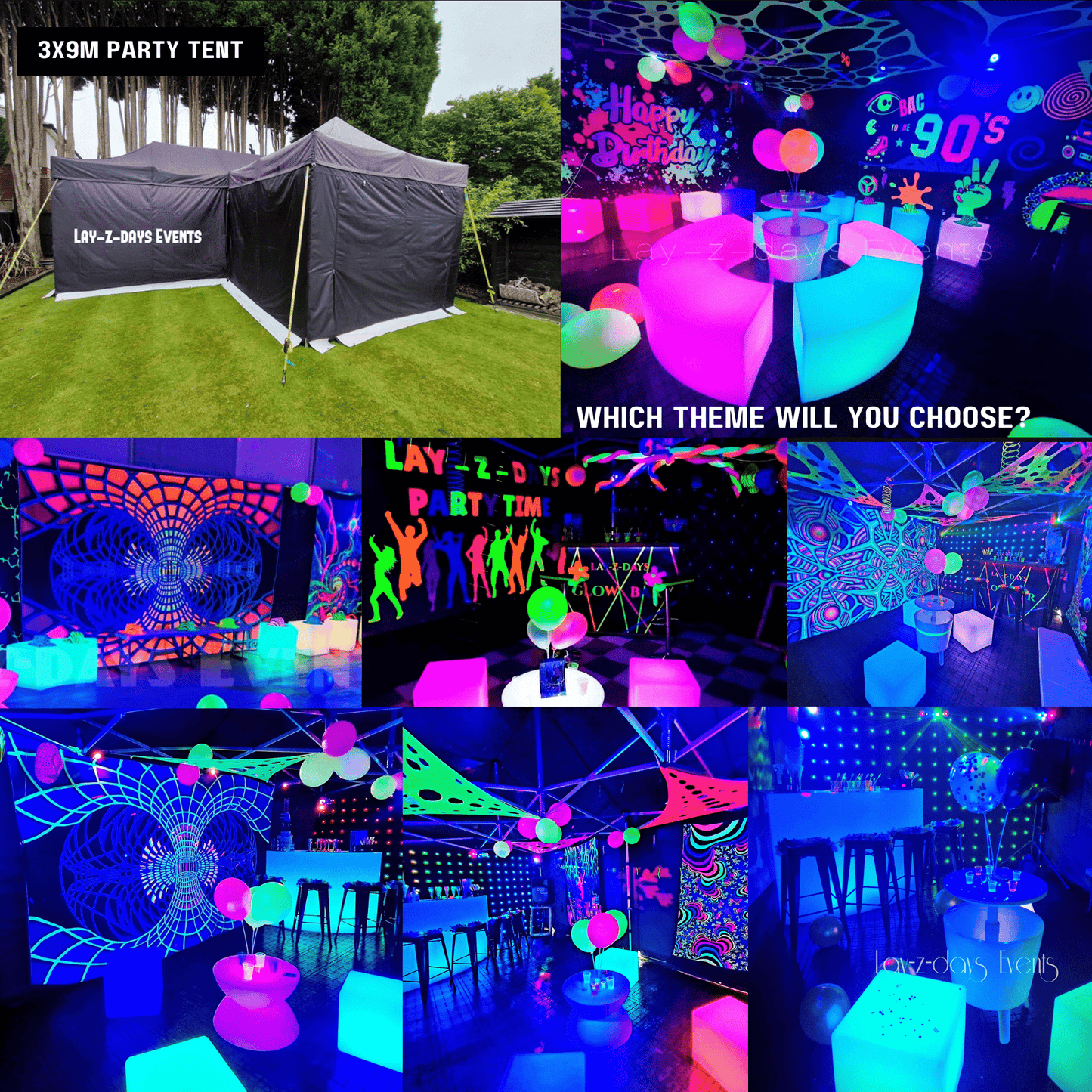 PARTY TENT HIRE -3x9M - Lay-z-days Event's™PARTY TENT HIRE -3x9M