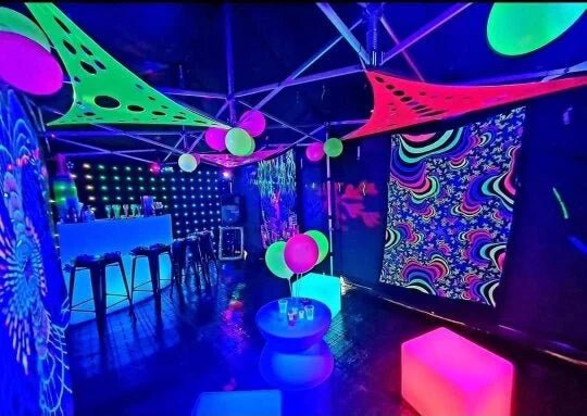 Neon UV Nylon Spandex Disco Clubbing Party 50's 60's Stretch